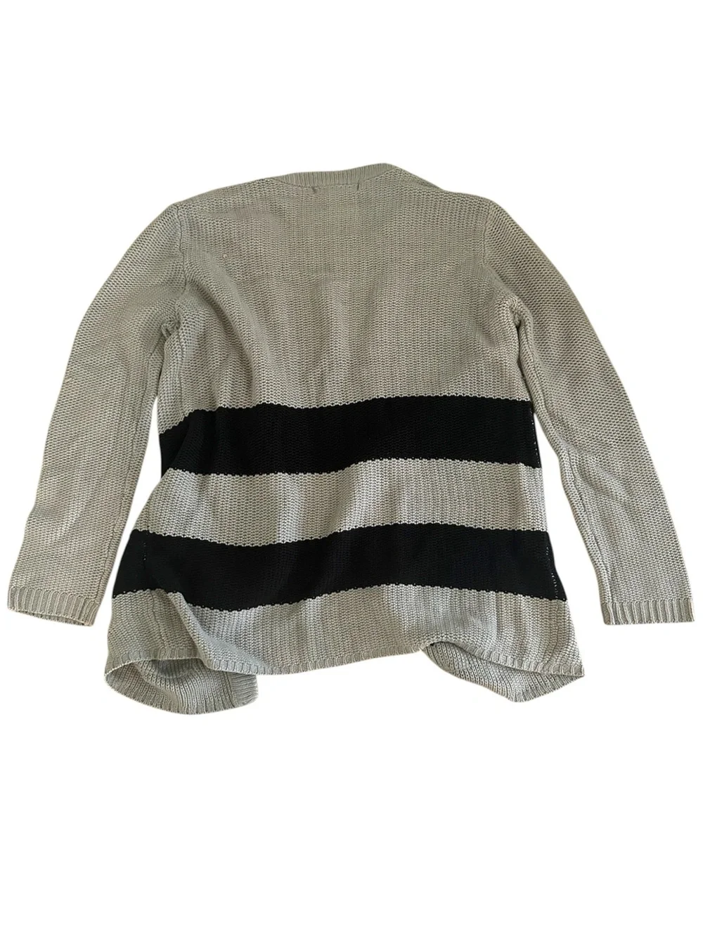 Adam Levine Black and Grey Striped Cardigan (XS)